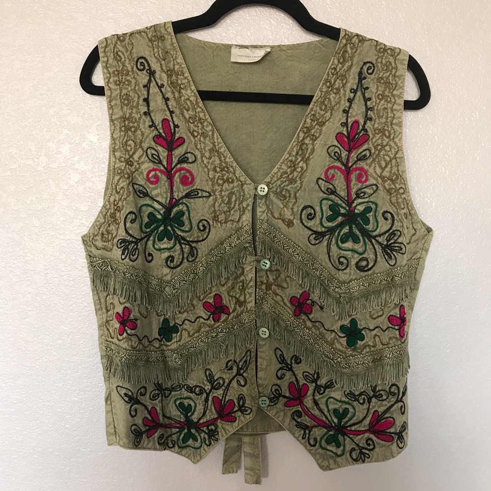Mystery Fashions B4 Jynx Embroidered boho vest